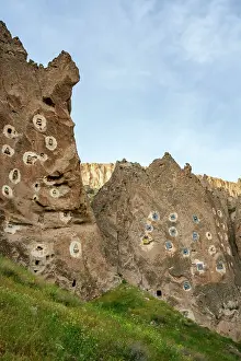 Cappadocia Prints: Carved ancient houses in Soganli valley display history and culture of Cappadocia in Turkey