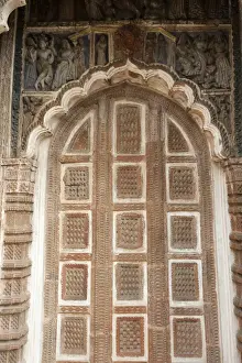 Terra Cotta Prints: Carved arched door in the 19th century Prataspeswar terracotta temple