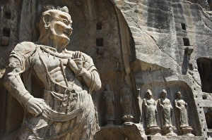 Carved Buddha images at Longmen Caves, Dragon Gate Grottoes dating from between the 6th