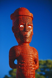 Human Face Prints: A carved figure
