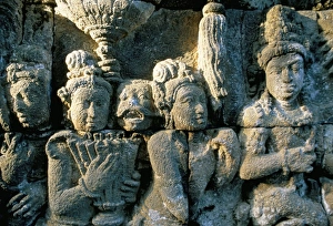 Detail of carved friezes dated from the 8th century AD Detail of carved friezes dated from the 8th century AD
