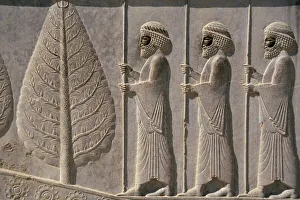 Images Dated 2nd August 2008: Carved reliefs of palace guard
