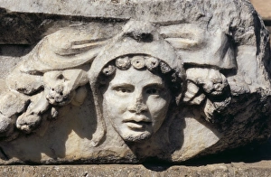 Carve Prints: Detail of carved stone head