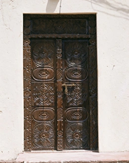 Mombasa Prints: Carved wooden door