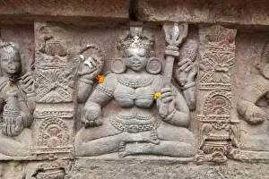 Bhubaneshwar Prints: Carving on the wall of the 7th century ornately carved Parasurameswar Hindu temple dedicated to Lord Shiva