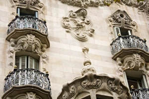 Balconies Prints: Casa Comalat by Salvador Valeri, Barcelona, Catalonia, Spain, Europe
