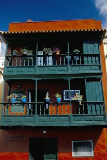 Three Storey Prints: Casa de los Balcones (typical Canarian house with balcony), Santa Cruz de la Palma