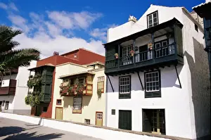 La Palma Prints: Casa de los Balcones, typical Canarian houses with balconies), Santa Cruz de la Palma
