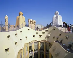 The Casa Mila, a Gaudi house, UNESCO World Heritage Site, in Barcelona