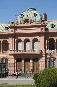 Front Prints: Casa Rosada (Presidential Palace) where Eva Peron (Evita) used to appear on the this balcony