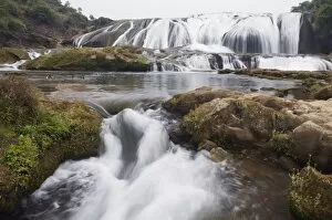 A cascade at Huangguoshu Falls, Guizhou Province, China, Asia