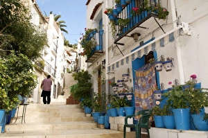 Alicante Prints: Casco Antiguo, Santa Cruz quarter, Alicante, Valencia province, Spain, Europe