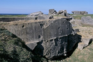 Calvados Prints: Casemate ruins from the Second World War, Pointe du Hoc, Calvados, Normandy