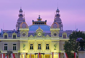 Flood Light Prints: The Casino, west front, Monte Carlo, Monaco, Europe