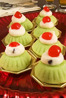 Dessert Prints: Cassata siciliana, a traditional cake covered in marzipan, Sicily, Italy, Europe