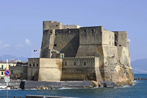Campania Prints: Castel d Ovo, Naples, Campania, Italy, Europe