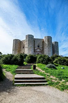 Stairs Prints: Castel del Monte, UNESCO World Heritage Site, Apulia, Italy, Europe