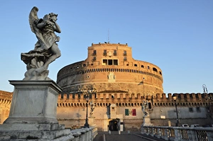 Castel Sant Angelo and Ponte Sant Angelo, Rome, Lazio, Italy, Europe