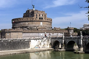 Cylindrical Prints: Castel Sant Angelo, Rome, Lazio, Italy, Europe