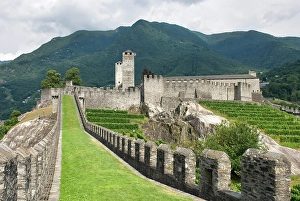 Stronghold Prints: Castelgrande, the oldest of the three castles in Bellizona, Canton Ticino, Switzerland