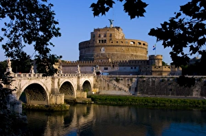 River Tiber Prints: Castello Sant Angelo and River Tiber, Rome, Lazio, Italy, Europe