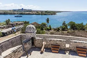 Cienfuegos Prints: The Castillo de Jagua fort, erected in 1742 by King Philip V of Spain, near Cienfuegos