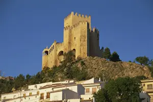 Almeria Prints: Castillo de los Fajardo towering above whitewashed village houses
