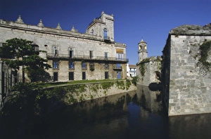 Guarding Prints: Castillo Real de la Fuerza moat and fortification, city of Havana, Cuba