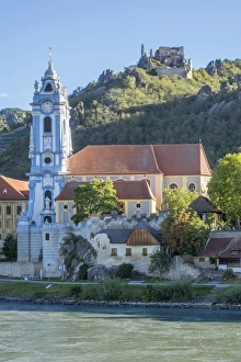 River Danube Prints: Castle and Abbey, Durnstein, River Danube, Wachau Valley, UNESCO World Heritage Site
