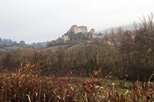 Cluny Prints: Castle of Berze-le-Chatel on the way to Cluny, Burgundy, France, Europe