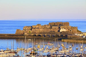 Channel Islands Prints: Castle Cornet and the Harbour, St. Peter Port, Guernsey, Channel Islands, United Kingdom
