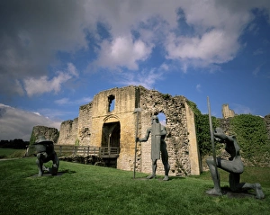 Archer Prints: Castle entrance with archers, Helmsley Castle, North Yorkshire, England