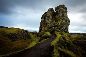Outcrop Prints: The Castle, Fairy Glen, Isle of Skye, Inner Hebrides, Scotland, United Kingdom, Europe