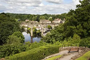 Knaresborough Prints: Castle Grounds Viewpoint looking toward Knaresborough Viaduct and River Nidd