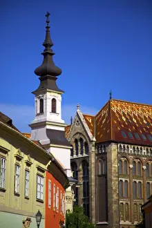 Buda Prints: Castle Hill District, Buda, UNESCO World Heritage Site, Budapest, Hungary, Europe
