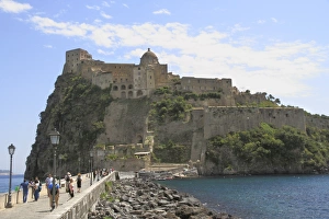 Cause Way Prints: Castle, island of Ischia, Campania, Italy, Mediterranean, Europe