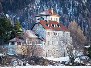 Chill Prints: A castle-like early 20th-century house by Lake Silvaplana, Switzerland, Europe
