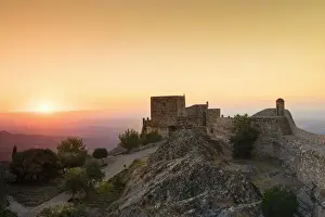 Marvao Prints: The castle at Marvao, a dramatic Portuguese medieval hill-top village bordering Spain