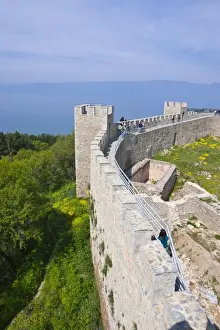 Ohrid Prints: Castle, Ohrid at Lake Ohrid, UNESCO World Heritage Site, Macedonia, Europe