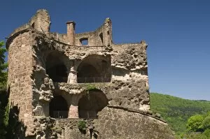 Part of the castle ruin, Heidelberg, Baden-Wurttemberg, Germany, Europe