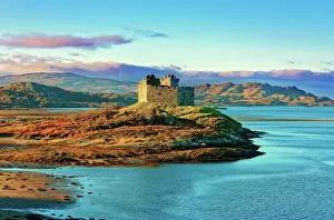 Forts Prints: Castle Tioram on the coastal island Eilean Tioram where River Shiel and Loch Moidart meet
