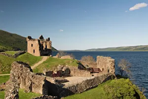 Loch Prints: Castle Urquhart. Loch Ness, Highlands, Scotland, United Kingdom, Europe