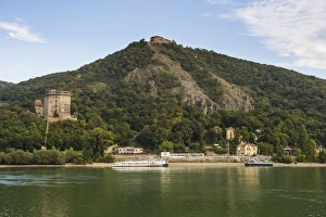 Hungary Prints: Castle Visegrad on the Danube River, Hungary, Europe