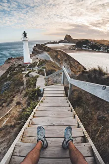 North Island Prints: Castlepoint (Castle Point) Lighthouse, Wellington region, North Island, New Zealand