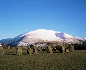 Rural Location Prints: Castlerigg Stone Circle and Blencathra, Lake District, Cumbria, England