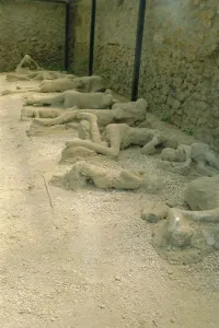 Commemorating Prints: Casts of people buried in the destruction