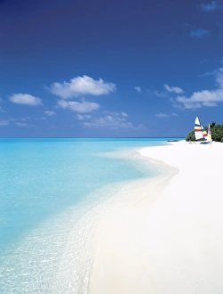 Catamaran on beach, Maldives, Indian Ocean, Asia
