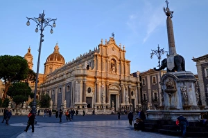 Catania Prints: Catania Cathedral, dedicated to Saint Agatha, Catania, Sicily, Italy, Europe
