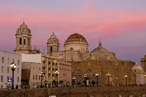 Holy Cross Prints: The Catedral de la Santa Cruz (Cathedral of the Holy Cross) along San Sebastian bay