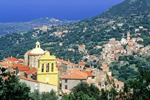 Corsica Prints: Cateri, village in Balagne region